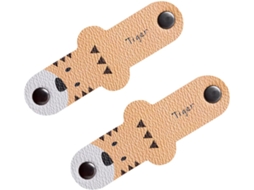Organizador De Cabo Usb Em Couro, Design Compacto, 2 Unidades Gokoco