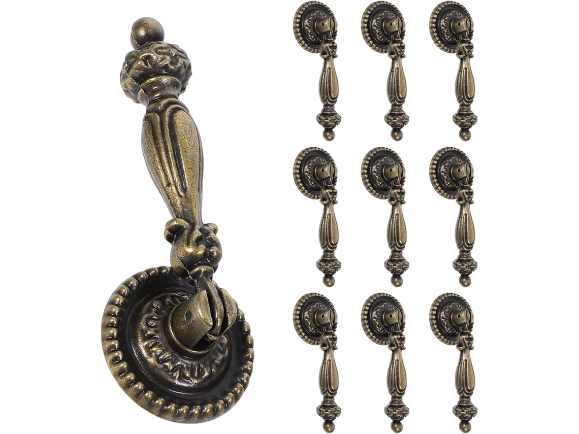 Conjunto De 10 Puxadores Vintage Em Liga Zinco Da Ibasenice, Com Design Ergonômico E Fáceis De Usar, Incluindo Parafusos