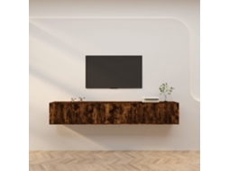 Pcs Móveis De Tv | Gabinete Tv | Armário Tv De Parede 80x34,5x40 Cm Carvalho Fumado