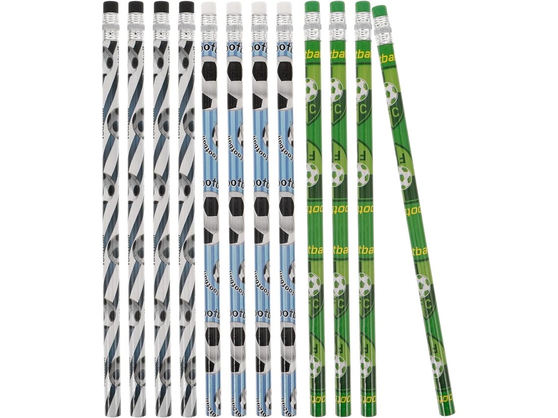 12 Pièces Crayons De Football Courts Avec Gomme Sportifs Ergonomiques Et Pour Et Dessin Garçon Fille Et Bureau