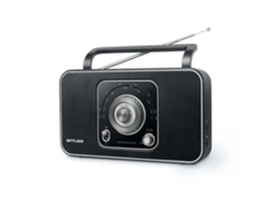 MUSE M069R Portátil Analógico Fm Mw 3 5 Mm Preto Prateado Giratório