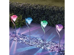 Luminárias solares de LED para cerca, parede, à prova d'água, conjunto de 2 AQUAFORGE
