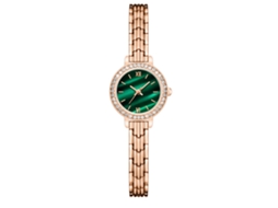 Relógio de Quartzo Feminino Elegante Pulseira Resistente À Água Verde para Mulheres Meninas