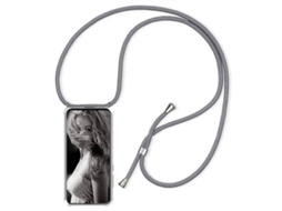 Capa Xiaomi MI A2 HONGWE. Com corda Transparente, Cinzento