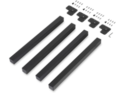 Lote de 4 patas quadradas para mesa EMUCA 50x50mm Aço Pintado preto
