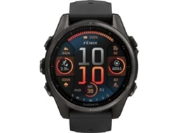 Smartwatch Fenix 8 43mm Amoled Safira Preto Cinza Carbono Garmin