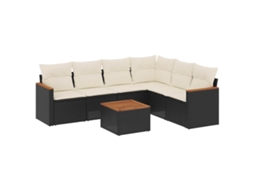 Garden Sofa Set, Garden Sofa Sets Vidaxl Preto Rattan / Vime (n/a)