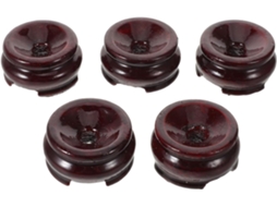 Bases Madeira Marrom Suportes Decorativos Elegantes Versáteis Conjunto 5 Bolas Esferas Vidro Decoração GOKOCO