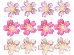 Tachinhas Decorativas Ultechnovo, Fixam Fotos E Mensagens Com Segurança, Resina, 30 Unidades, Design De Flor Cerejeira