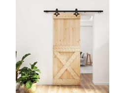 Vidaxl Porta Deslizante 80 X 210 Cm Natural E Preto