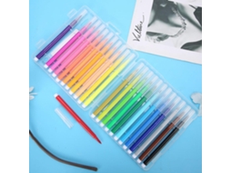 Conjunto De Canetas Aquarela Com Ponta De Fibra Macia, 18 Cores