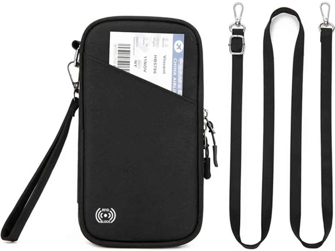 Porta-passaporte Ing, Carteira Para Passaporte, Estojo De Viagem, Organizador De Cartões À Prova D'água Com Bloqueio Rfid, Alça De Mão Com Zíper