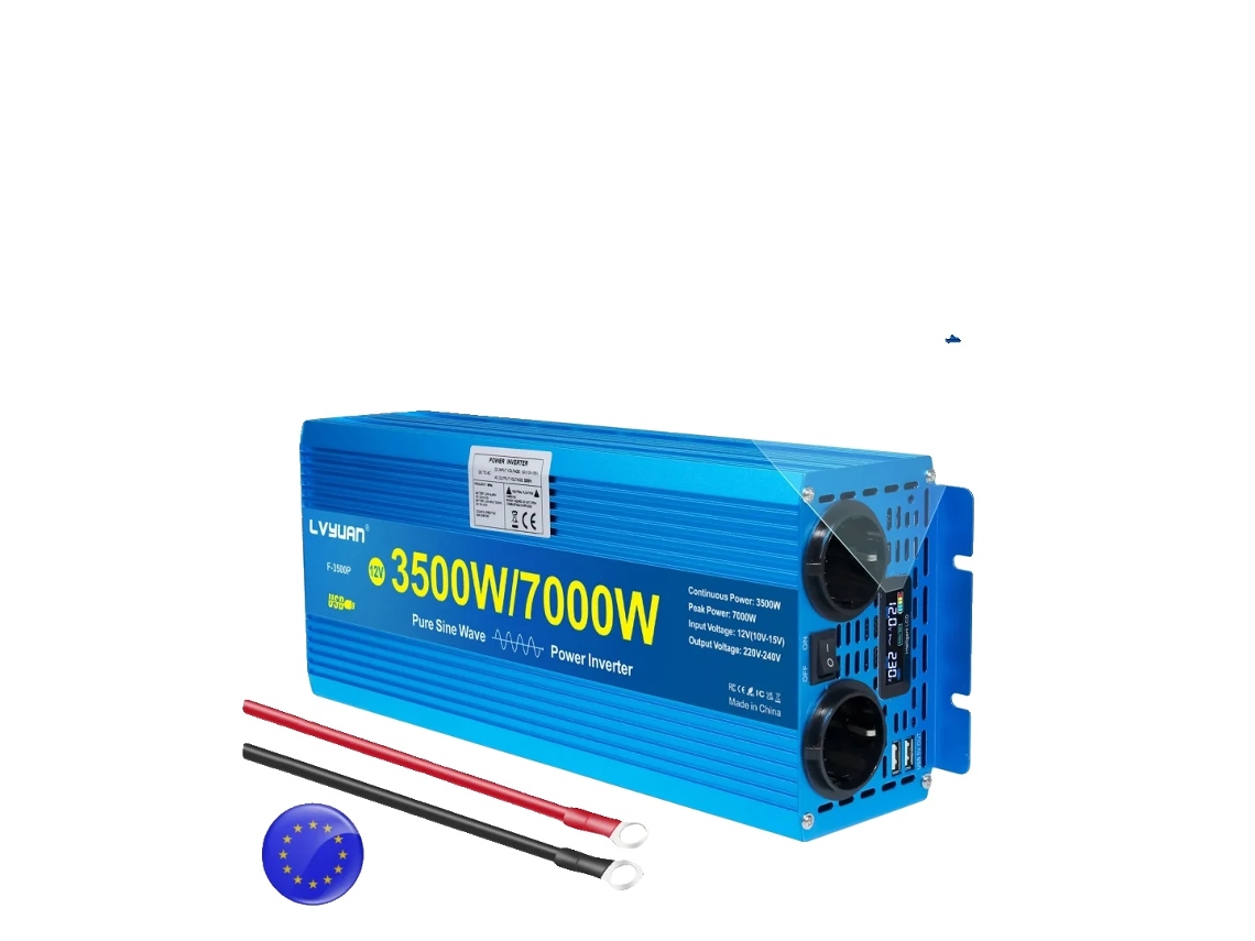 Inversor De Potência, Onda Senoidal Pura, Alta Eficiência De Conversão, 7000w 12v-220v