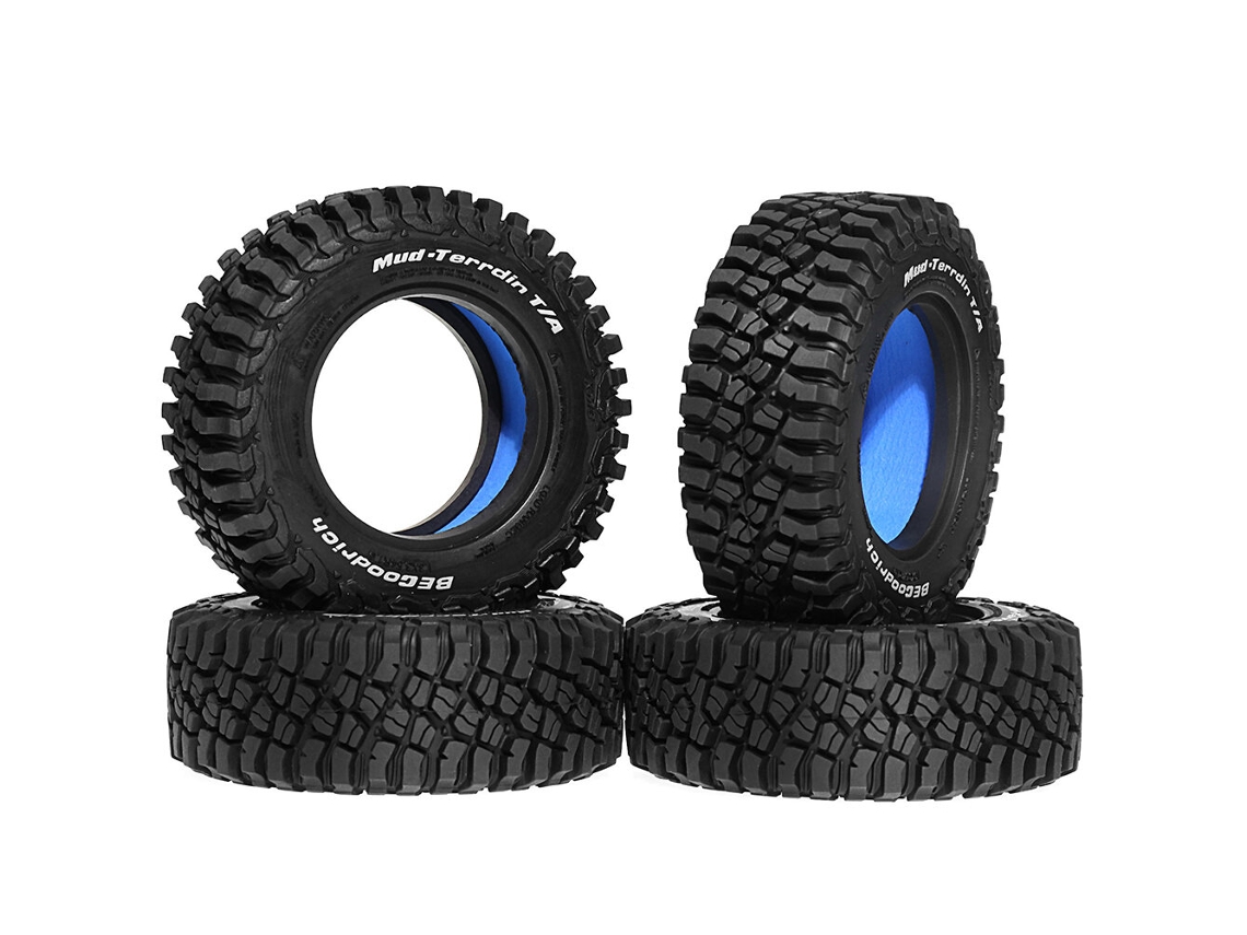 Conjunto de 4 Pneus Pretos de 1,9 Polegadas para Simulação de Escalada em Carros Rc 1/10 e 1/12 D90 Rc4wd Mjx W273. MDUG