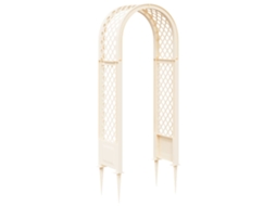 Vidaxl Arco De Rosa Com Pontas Branco 97 X 43 X 218 Cm Pp