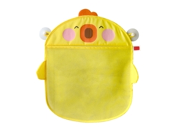 2026 bolsa de Armazenamento de Brinquedos de Banho para Crianças com Cremalheira e Ventosas, Forma Cartoon Amarela