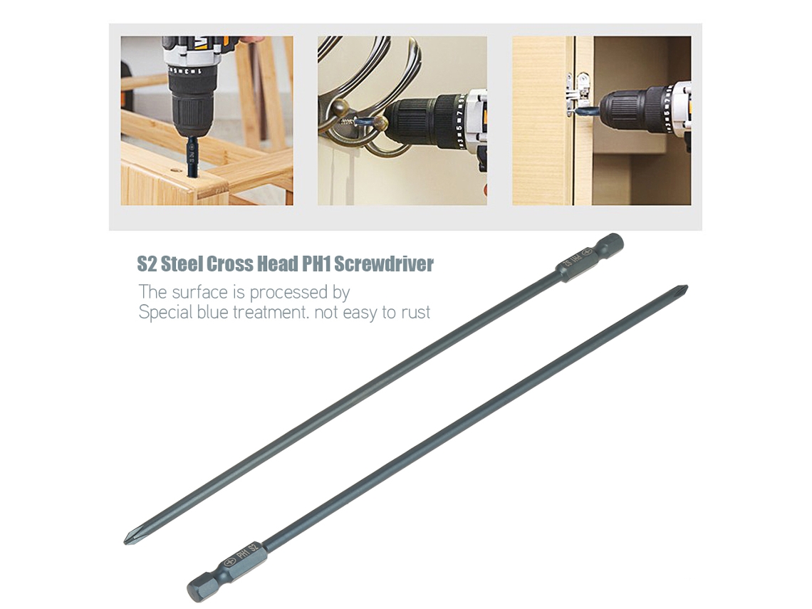 Laxiscreed - Kit De Chaves De Fenda Com Pontas Ph1 Em Aço S2 Para Reparações Eficientes