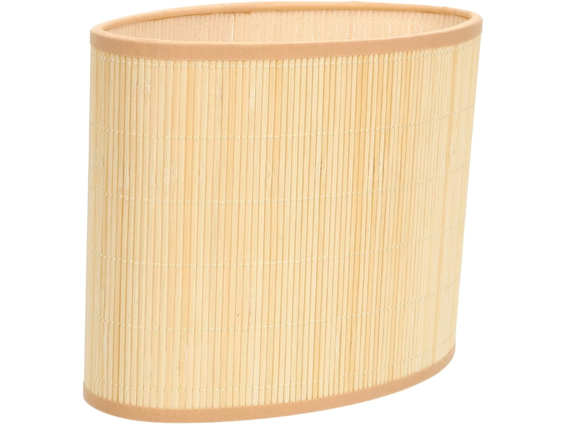 Substituição de Luminária de Mesa Oval Rústica de Bambu SFUSHOS