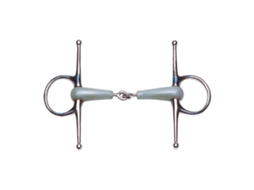 Snaffle de Bochecha Inteira Dividida Flexi Prateado 145 Mmfeeling
