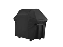 Protetor de grelha 147x61x122cm feito de tecido Oxford 420D impermeável e resistente aos raios UV com tiras de fixação e cordão ajustável.