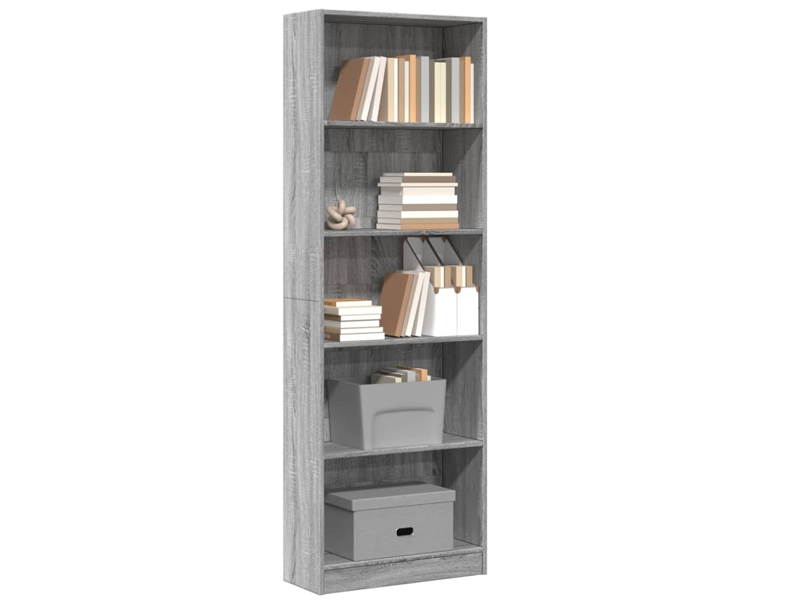 Vidaxl Estante 60x24x176 Cm Derivados De Madeira Cinzento Sonoma
