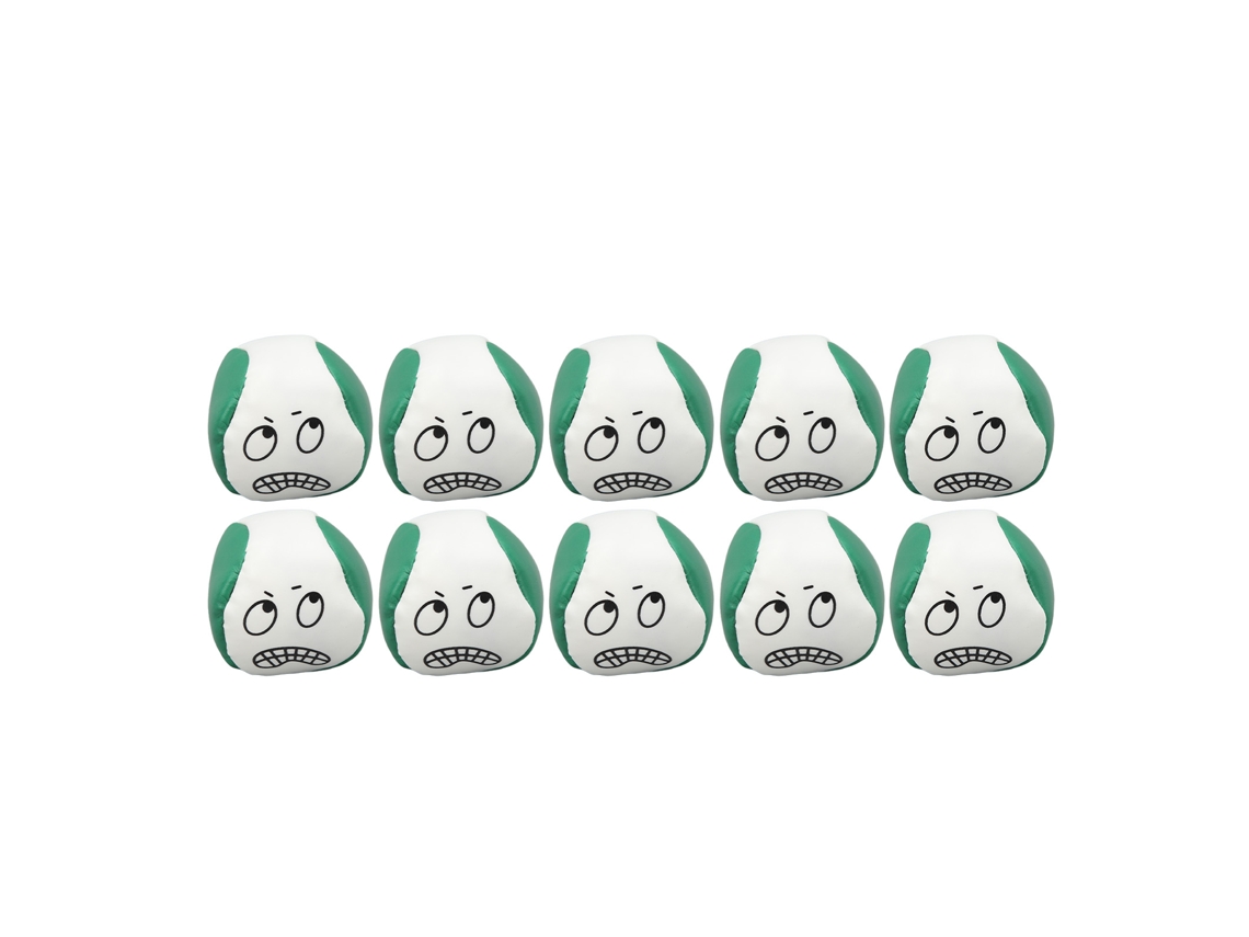 Mali 10 Bolsas de Feijão com Padrões de Emoções Bonitas para Jogos Ao Ar Livre Praia Cornhole Verde
