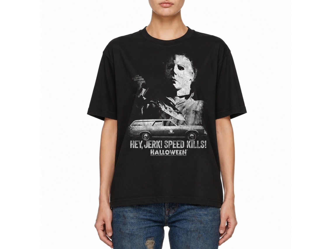 Rockinstone Halloween Speed Kills Black Adult T-shirt Size:m