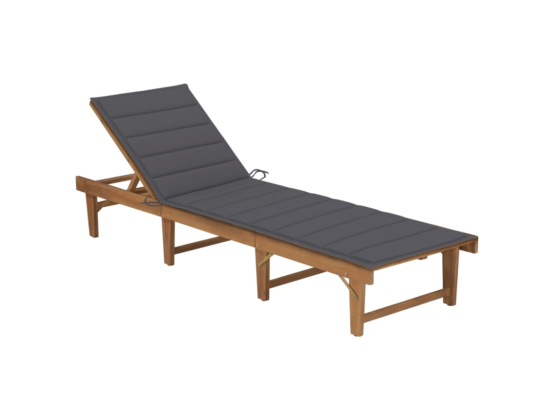 Sun Lounger, Sun Loungers Vidaxl Antracite Madeira De Acácia (n/a)