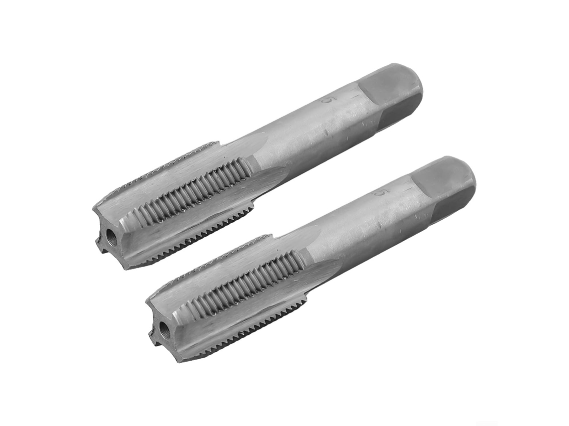 Conjunto De 2 Machos Rosca Métrica, Passo 18mm X 1, 5mm, Aço Rápido Para Kit De Corte E Reparo Manual Furos