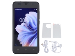 Smartphone Ultra Fino Com Tela Hd 5.0 Polegadas, Android 12, Reconhecimento Facial E Câmeras 8mp Preto