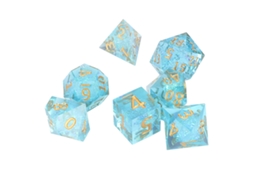 Mali conjunto de Dados Poliédricos de Resina para Rpg e Jogos de Tabuleiro Festa Bar Portátil 7pcs