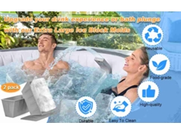 Moldes de Gelo Grande LAXISCREED 8 Lb Reutilizáveis 2 Unidades