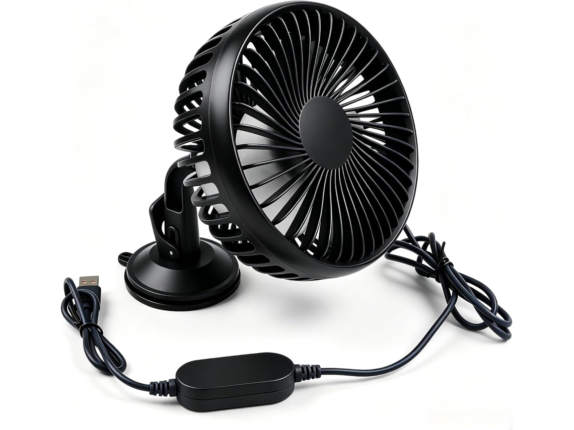 Ventilador Para Carro 12v/24v Com Três Velocidades Ajustáveis,