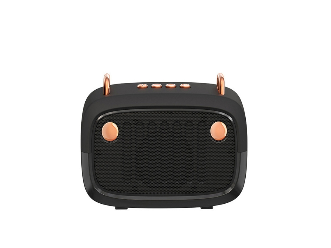 Novo Alto falante Bluetooth Portátil Criativo Bs32d com Desenho Animado MDUG (preto)