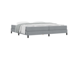 Cama Box com Colchão Cinzento Claro Tecido MAISON EXCLUSIVE 200x200 cm