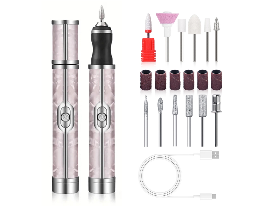 (rosa) Lima De Unhas Elétrica Egulin, Ferramenta Profissional Para Unhas E Pedicure