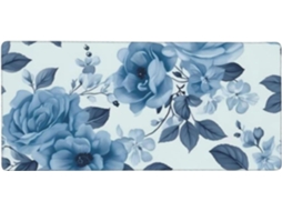 Tapete de Rato para Computador Fleur Bleue, Grande Formato, com Base Borracha Antiderrapante, 40 X 90 Cm