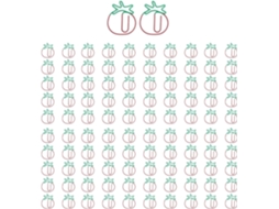 Clips de papel Omabeta em formato de clipe, leves, pacote com 100 unidades, para arquivamento de documentos, não reutilizáveis.