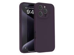 (roxo Escuro, Iphone 15 Pro) Capa De Silicone Líquido — Compatível Com A Série Iphone — Proteção Total Da Lente E Resistente A Quedas
