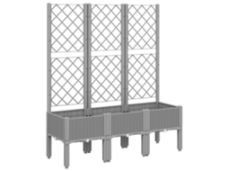 Garden Planter, Garden Planters Vidaxl Cinzeto Polipropileno (120 X 40 X 142 Cm)