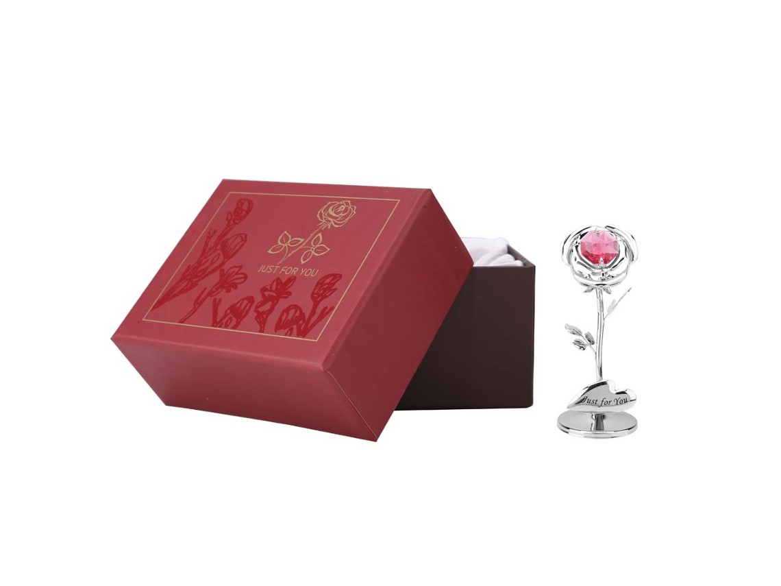 Presente de Metal Rosa Imortal para Namorada Esposa Mãe