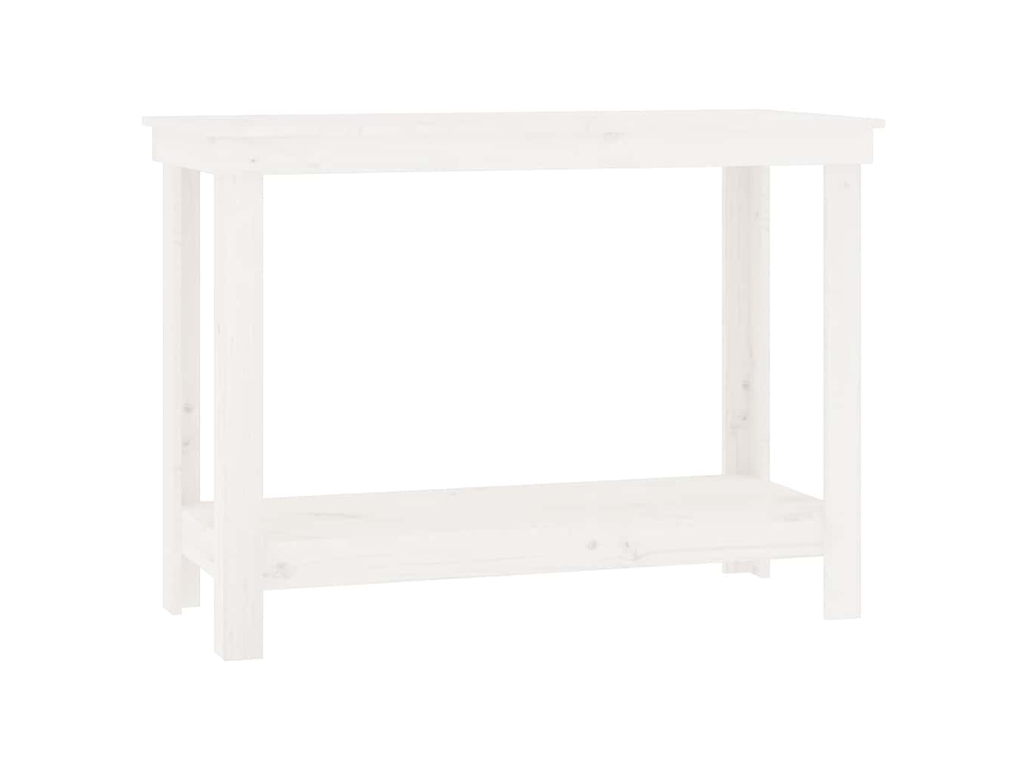Work Bench, Work Benches Vidaxl Branco Madeira De Pinho (110 X 50 X 80 Cm)