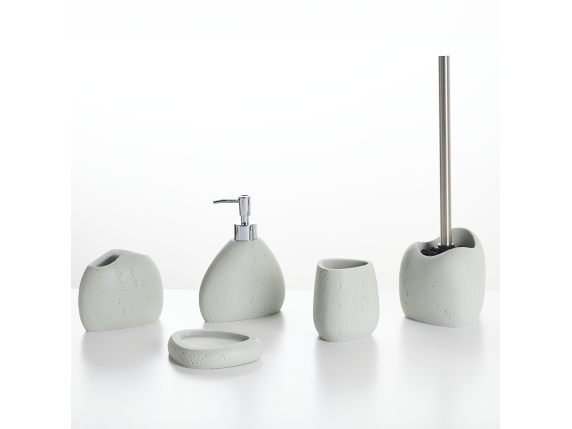 Conjunto De Peças Para O Wc BELIANI Coata De Poliresina Cinzento Claro 12x12x37
