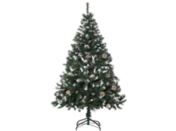 Árvore de Natal Pvc, Aço Cor Verde Escuro 85x85x150 cm Homcom