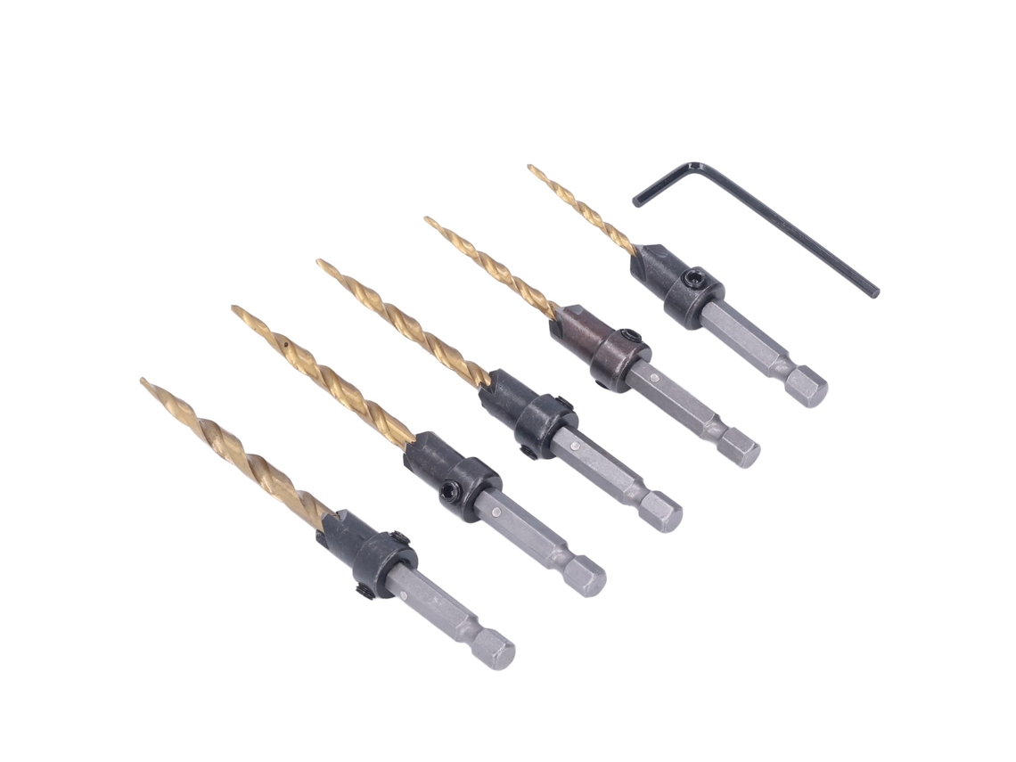 Conjunto De Brocas Laxiscreed Para Chevador Com Punho Hexagonal E Revestimento Em Titânio