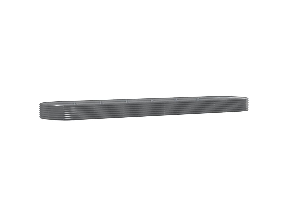 Garden Raised Bed, Garden Raised Beds Vidaxl Cinzeto Aço (600 X 140 X 36 Cm)