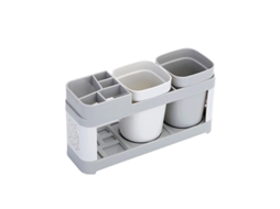 2026 porta Cepillos de Dientes Eléctricos Organizador Baño Con 2 Vasos Almacenamiento Pasta Dental
