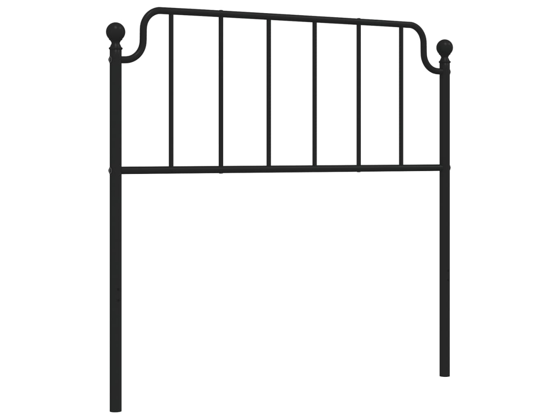 Headboard, Headboards Vidaxl Preto Aço (100 Cm)