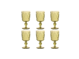 Conjunto De Copos Home Esprit Verde Cristal 265 Ml (6 Unidades)