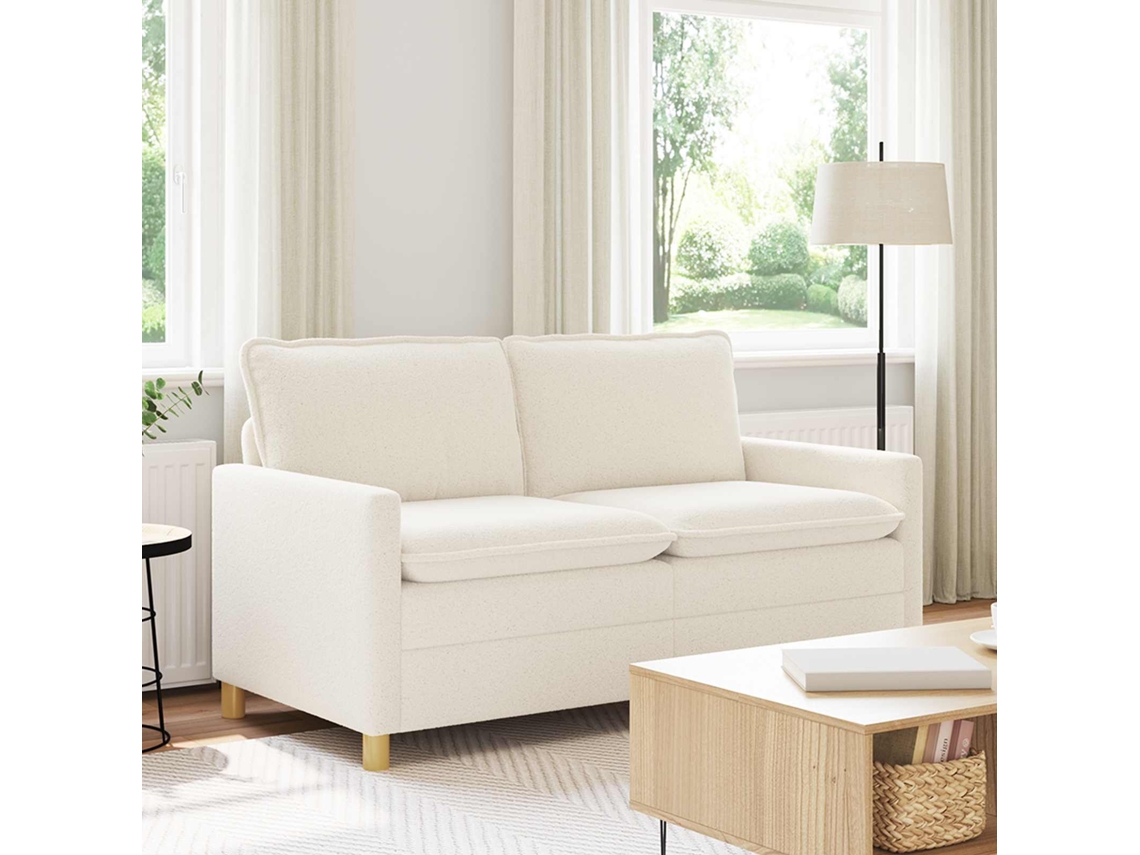 Vidaxl Sofá Creme 156 X 81 X 87,5 Cm Tecido